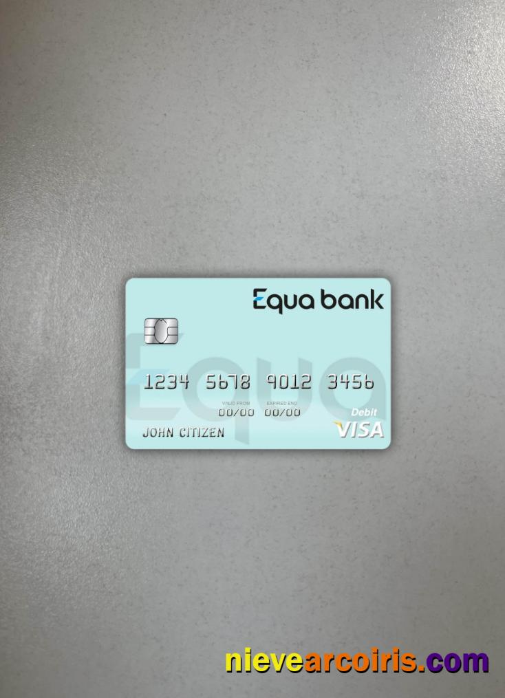 Czech Equa Bank visa debit card photolook